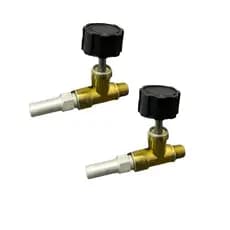kit 2 Registro Gás Para Fogão Industrial Completo Alta Pressão Com Injetor