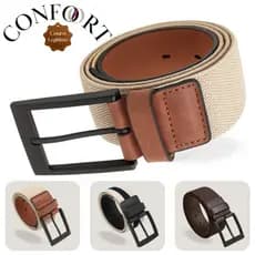 Cinto Masculino Esportivo de Couro Legítimo Naturale/Floater com Elástico Prime - Vários Modelos