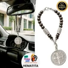 Penduricalho Porta Chave Retrovisor de Carro São Bento Cruz Fé Olho Grego - Vários Modelos