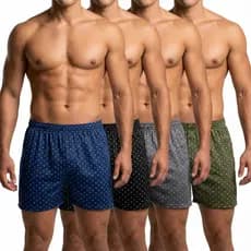 Kit Cueca Samba Canção Masculino Confortável Pijama Estampado  Short Dormir Voker - Promoção !
