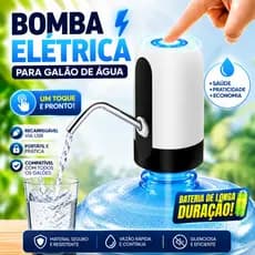 Bomba Eletrica para Galão garrafão de Água Universal Com Carregamento USB