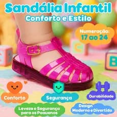 Sandália Baby MEL Estilo e Conforto Para Bebê Menina e Menino Do 17 Ao 24