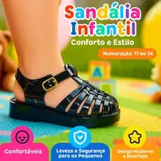 Sandália Infantil MEL Leve e Macia Para Primeiros Passos Do 17 Ao 24