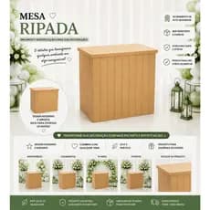 Mesa ripada em mdf cru pode pintar em casa