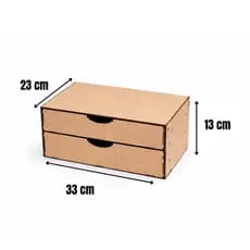 Organizador 2 gavetas de Mesa Para Escritório Porta Folha A4