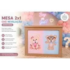 MESA DECORAÇÃO PEGUE MONTE CHÁ REVELAÇÃO 2X1