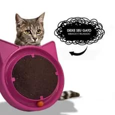 Arranhador Interativo Gatinho Bolinha Antiestresse Brinquedo Rosa