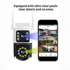 TC193 Câmera sem fio Full Color Dome IP, AI Detecção Humanoid, CCTV Baby Monitor, 4MP, 390 Olhos, Lente Dupla, PTZ Inter