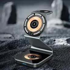 Carregador sem fio iPhone 3 em1 carregamento suporte de carregamento para iPhone 15 Max,12 13 14 Apple Watch AirPods Pro