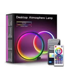 Inteligente Tuya WiFi Lâmpada de Mesa Criativa, RGB Ilusão, Desktop Luz Ambiente, Gaming Desktop, Net Red Lights