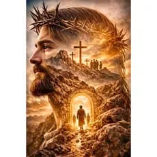 Quadro Decorativo Jesus Cristo cura e libertação.
