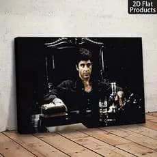 Quadro Decorativo Cinema Scarface Tony Montana no Trono