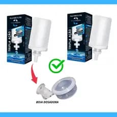 Kit 2 Velas Tripla Ação Para Filtro De Barro Carvão Ativado e Prata Coloidal + 1 Boia Dosadora