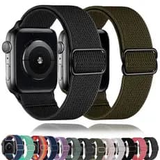 Pulseira Elástica De Nylon 38mm 41mm 40mm 42mm 44mm 45mm 49mm Para Relógio Apple Ultra SE iwatch Série 4 5 6 7 8