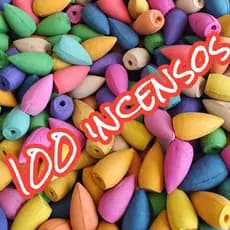 100 Incensos Cone Cascata de Fumaça Escultura Natural Nirvana Longa Duração