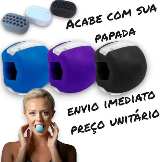 Anti Papada Queixo Duplo Mordedor Exercício de Face Maxilar Mandíbula Modelador Pescoço JawLine