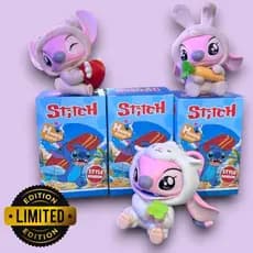 3 Peças Lilo Stitch Angel Versão Animais Coelho Ovelha pig coração Ideal para Presentear Meninas Versão Limitada e Unica