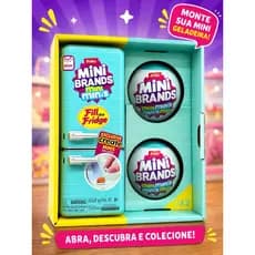 ZURU Mini Geladeira Plástica com Armazenamento Portátil e Iluminação do Botão