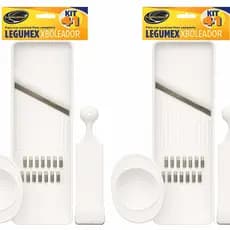 Kit Legumex + Boleador Branco Blister Para Cortar e Modelar Legumes e Frutas na Cozinha