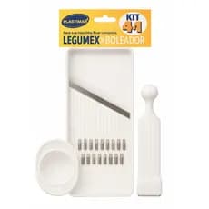 Kit Legumex + Boleador Branco Blister Para Cortar e Modelar Legumes e Frutas na Cozinha