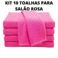 Kit 10 Toalhas de rosto Rosa Grande Felpudas para salão 100% algodão