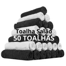 Kit 50 Toalhas de rosto Grande Felpudas para salão 100% algodão