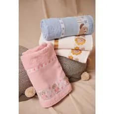 Kit  2 Toalha De Banho Infantil Nenem e Bebes 100% Algodão Felpuda e Grande