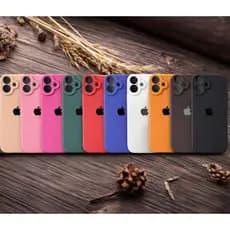 Capa Case iPhone 16 Quadrada Aveludada Premium Proteção de Câmera Alto-Relevo