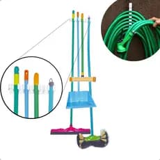 Suporte Multiuso 8 Posições para Vassoura Rodo Mangueira Oferta Prático Cozinha Banheiro Limpeza