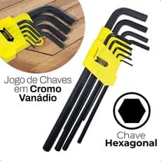 Jogo Chave Aço Allen | Torque Longa Ponta Bola 9 Peças | Jogo De Chaves Tipo L Longa T10 À T50 - 9 Peças