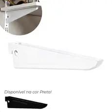 Suporte para Trilho Duplo 17cm Prateleira Cremalheira 2 Cores