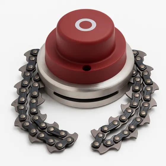 Carretel Com Corrente Para Roçadeira Stihl FS-55, FS-50, FS-80, FS-85, FS-120, FS-160, FS-220