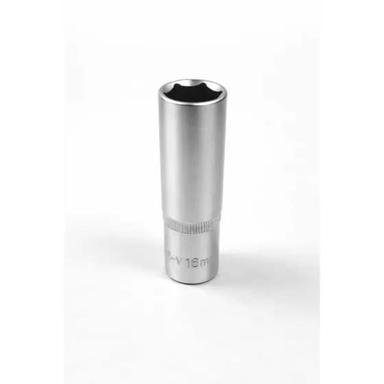 Soquete sextavado 16mm Longo 1/2 Aço Cromo Vanádio