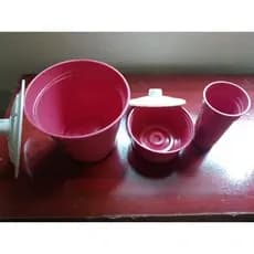 CONJUNTO DE ACESSÓRIOS PARA PIA DE COZINHA (LIXEIRA/PORTA TUBO DE DETERGENTE/PORTA ESPONJA E SABÃO)