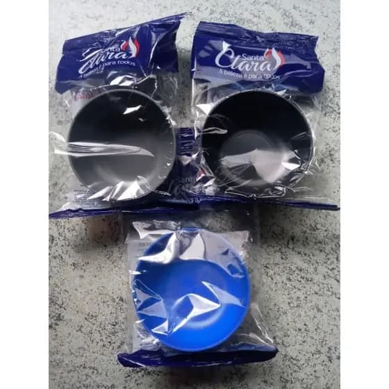 KIT COM 3 TIJELAS PARA PINCEL E CREME DE  BARBA, "SANTA CLARA".