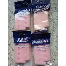 KIT COM 4 PARES DE SEPARADORES DE DEDOS EM ESPUMA PARA MANICURE, (SANTA CLARA).