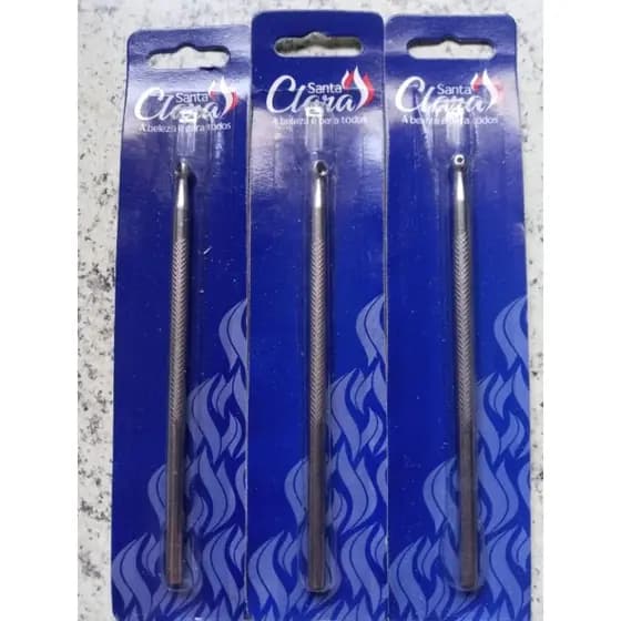 KIT COM 3 EXTRATORES DE CRAVOS INOX, "SANTA CLARA".