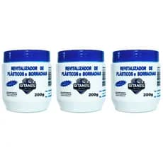 KIT C/ 3 REVITALIZADOR DE PLÁSTICOS E BORRACHAS GITANES 200G
