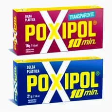 Poxipol Solda Plástica 10 min Transparente Ou Cinza Forte 14ml