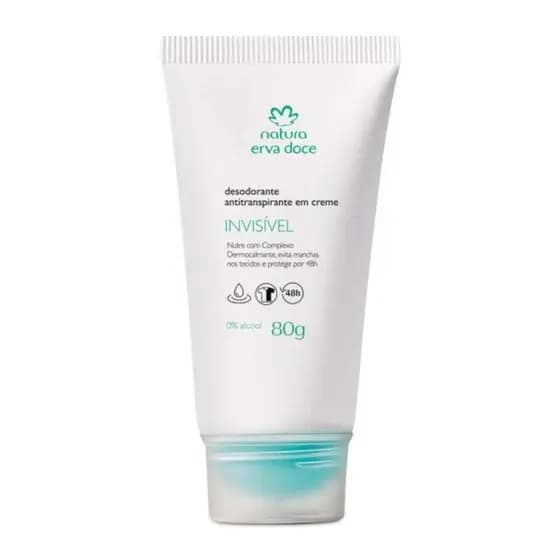 Desodorante em creme invisível Erva doce natura