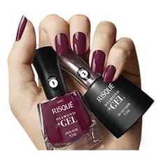 Kit Esmalte Risque Diamond Gel + Top Coat escolha a sua Cor