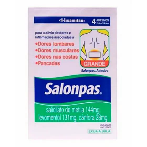Salonpas® Adesivo- Hisamitsu Tamanho Grande Para Alivio de dores Musculares