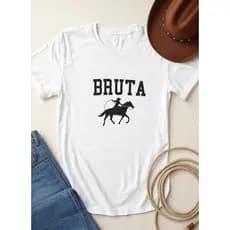 Camiseta Feminina Country Bruta Costuras Reforçadas Qualidade Premium Algodão Não Encolhe Dia a Dia