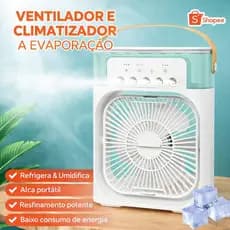 Climatizador Portátil USB Mini Ventilador Umidificador com Reservatório de Água