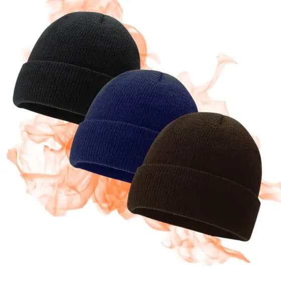 Kit 3 Toucas Inverno Lã Grossa Forrada Gorro Unissex Quente Frio Moda Casual