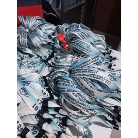 Pulseira De IdentificaçãoTecido Personalizado Kit 1000uni