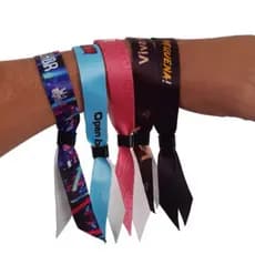 60 Pulseira De Identificação Em Tecido - Personalizado Kit 60uni