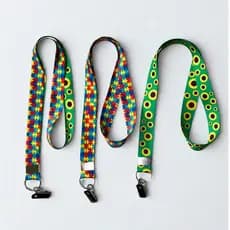 Cordão de Identificação Autismo Jacaré com argola para Crachá