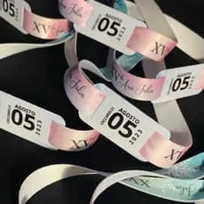 Pulseiras para festas/eventos Personalizadas em Tecido com TAG