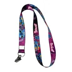 Cordão Chaveiro Lilo & Stitch Varios modelos Jacaré com argola para Crachá